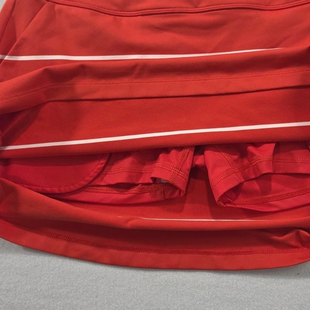 Nike Golf Dri-FIT Striped Skort Tennis Athletic Skirt Built-In Shorts Red M EUC